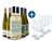 6 x 0,75-l-Flasche Weinpaket Spargel mit 6er Set Weißweingläser Ernesto