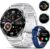 SIEMORL Herren’s Bluetooth-Anruf HD AMOLED IP68 Wasserdichte Smartwatch (1,43 Zoll, Android/iOS), mit 100+ Sportmodi Pulsmesser und Schlafmonitor, Message Reminder