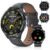 Yuede AMOLED Smartwatch, Fitness Uhr mit Anruffunktion für Damen und Herren Smartwatch (Rundes 1,43-Zoll-UHD-Full-Touch-AMOLED Farbdisplay Zoll) Gesundheits-Smartwatches mit Blutsauerstoff, Blutdruckmessung, Herzfrequenz, Schlafqualität, Schrittzähler, AI Voice, Musiksteuerung etc., Sportuhr mit Wechselband Silikon und Lederband Uhrenarmbänder, BT 5.3, IP67 Wasserdicht, für Android IOS